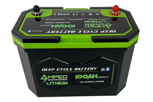100Ah Lithium Battery (LiFePO4) 12.8V - Bluetooth - IP67 Waterproof - Heated