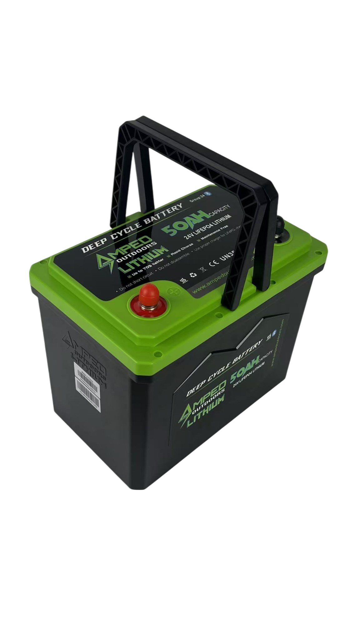 24V 50Ah Trolling Motor Lithium Battery (LiFePO4) - Bluetooth - Heated