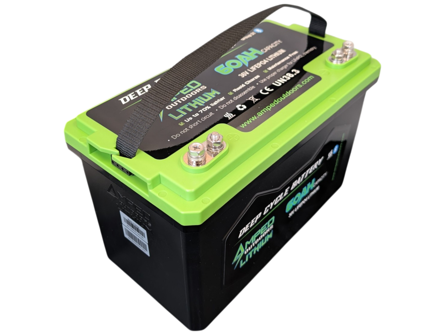 36V 60Ah Trolling Motor Lithium Battery (LiFePO4) - Bluetooth - IP67 Waterproof - Heated